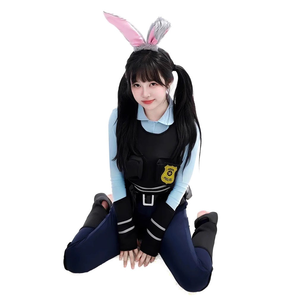 Crazy Animal City Cosplay Judy Rabbit Humanoid Costume Full Set Women's Cosplay Outfit