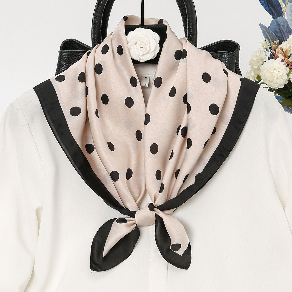 Scarf Women's Spring, Summer, and Autumn New Simulation Silk 70 Square Scarf Versatile Professional Decoration Scarf