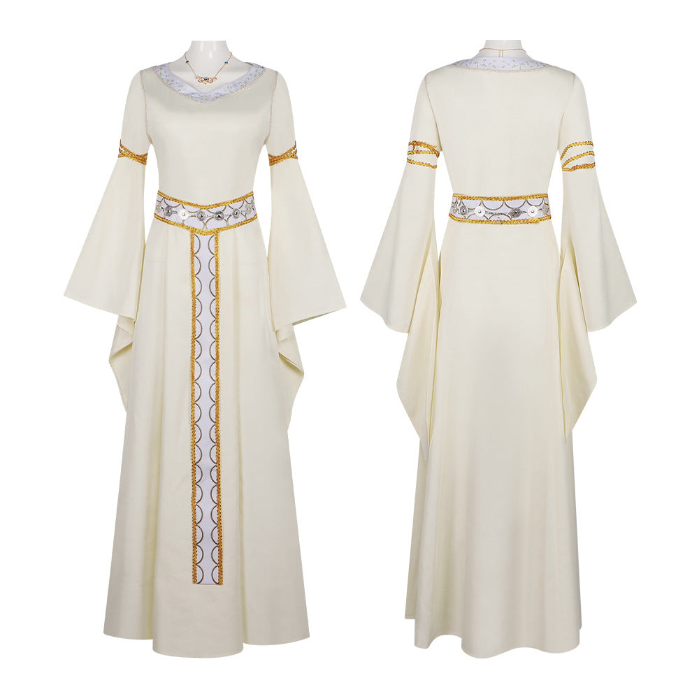 Lord of the Rings Cosplay Costume The Two Towers Eowyn Medieval Gown Dress Cosplay Stage Costume