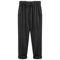 Pants women's cotton and linen cropped pants loose and thin linen women's pants