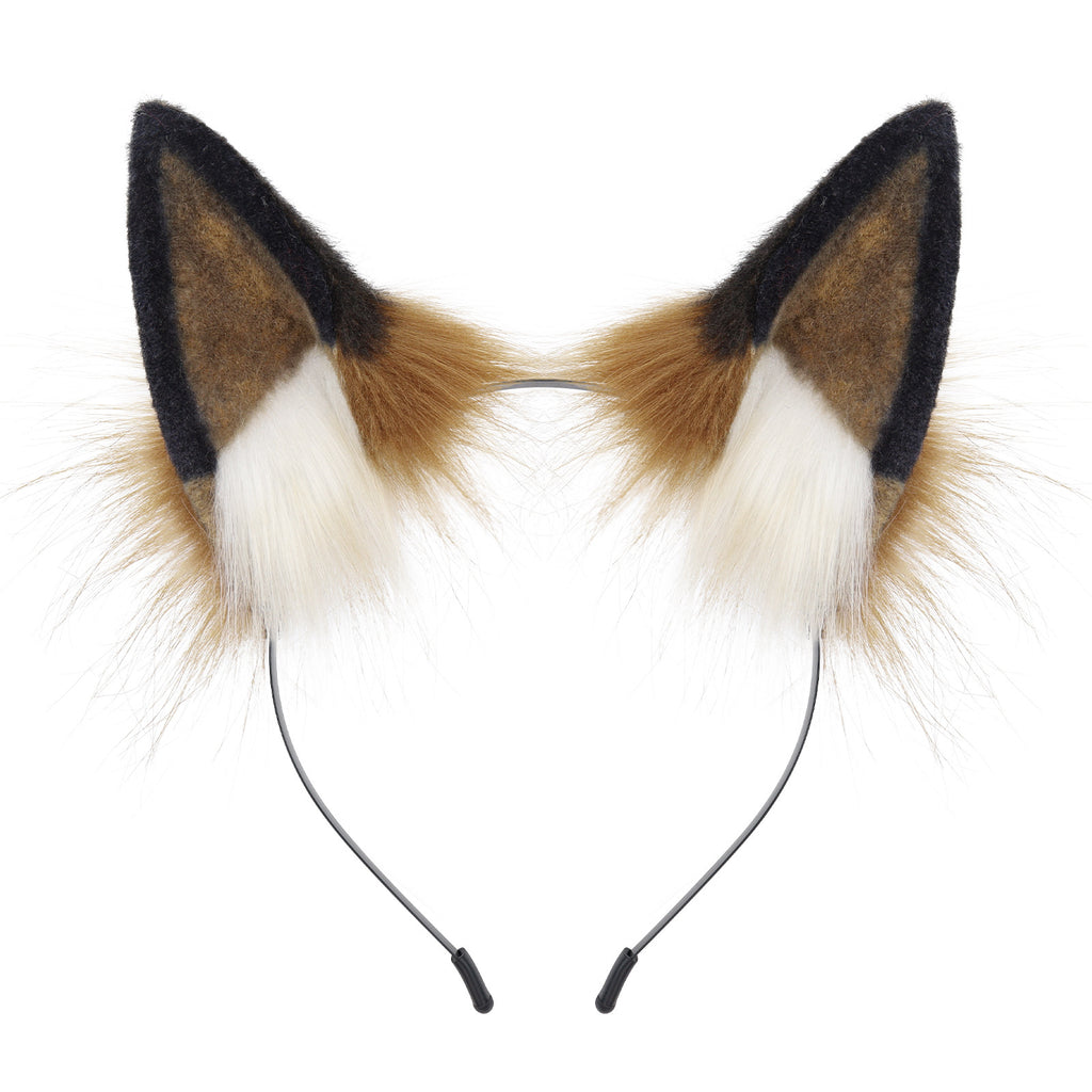Handmade Plush Cat Ears Festival Party Role Play Cosplay Realistic Fox Animal Ears Headband