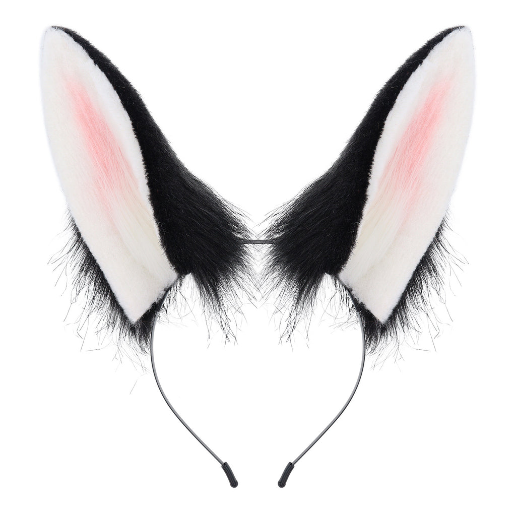 Cute Plush Rabbit Ears Hair Accessory for Anime Cosplay Costume, Realistic Animal Ears Headband Hairband