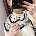 New 70 Dot Scarf, Small Square Scarf for Women's Decoration, Fashionable Summer Thin Retro Japanese Literary Scarf