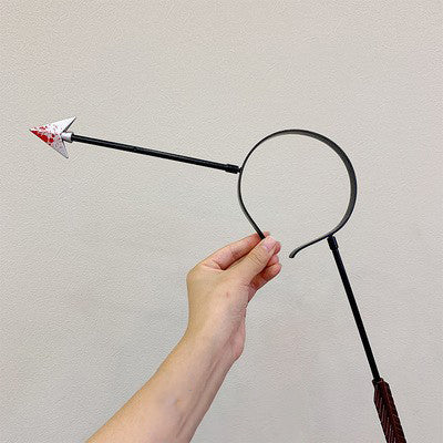 Halloween Hairpin Plastic Simulation Piercing Dish Head Buckle Cosplay Prop Needle Head Hoop