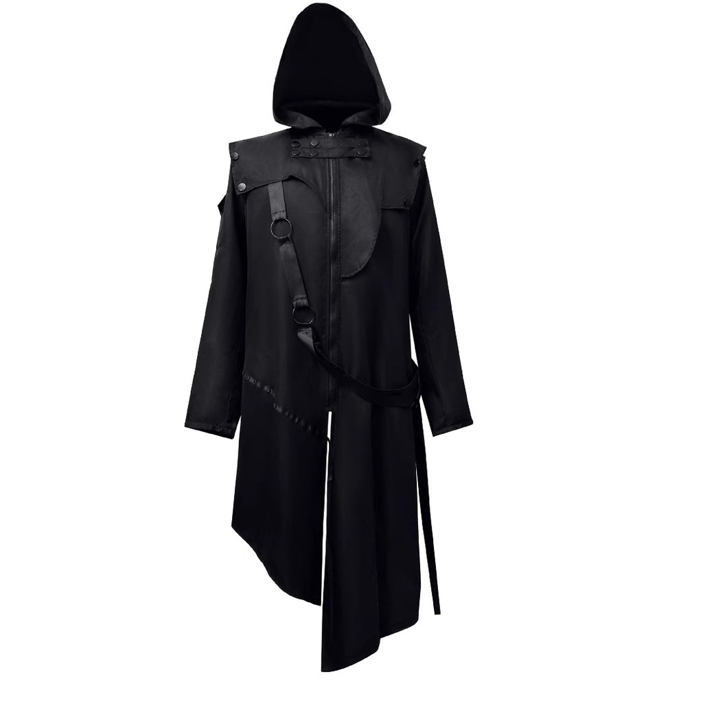 Punk Rock Gothic Medieval Halloween Hacker Cosplay Coat for Men