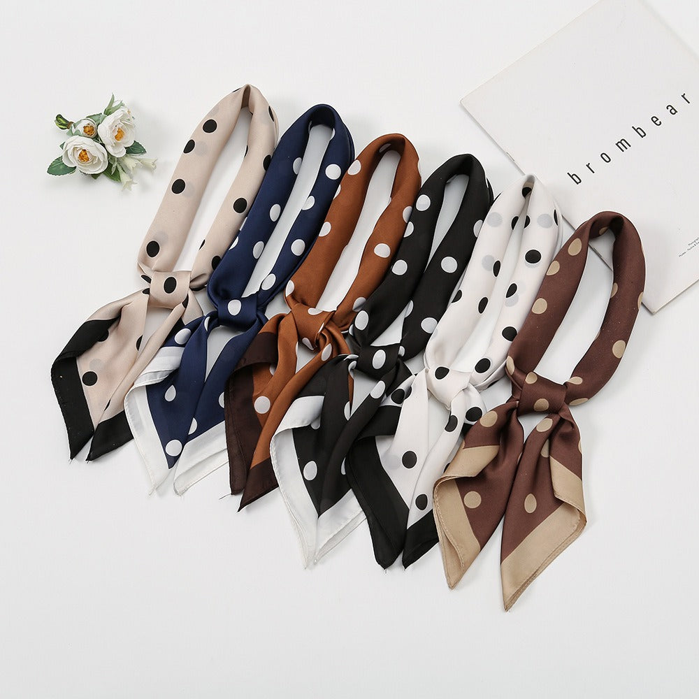 Scarf Women's Spring, Summer, and Autumn New Simulation Silk 70 Square Scarf Versatile Professional Decoration Scarf