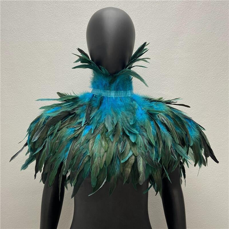 Feather cape scarf chicken feather fake collar makeup ball shawl