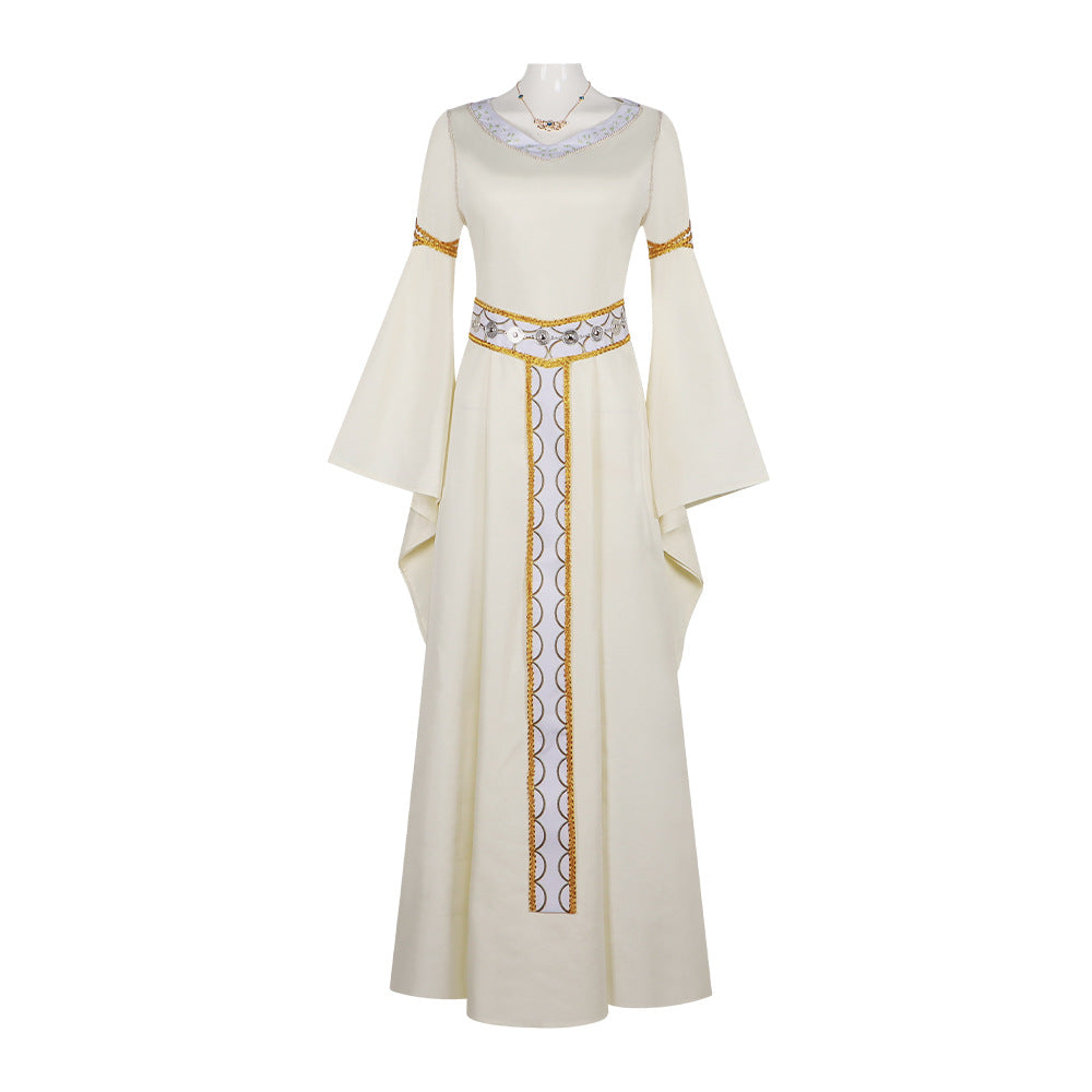 Lord of the Rings Cosplay Costume The Two Towers Eowyn Medieval Gown Dress Cosplay Stage Costume