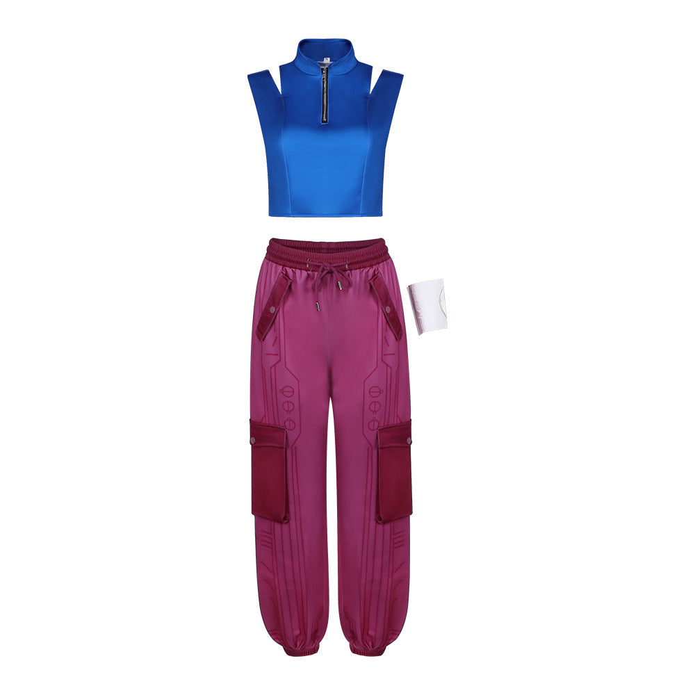 Zombie High School Cosplay Costume Addison Blue Vest Set Movie Character Performance Costume Cosplay Outfit