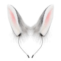 Cute Plush Rabbit Ears Hair Accessory for Anime Cosplay Costume, Realistic Animal Ears Headband Hairband