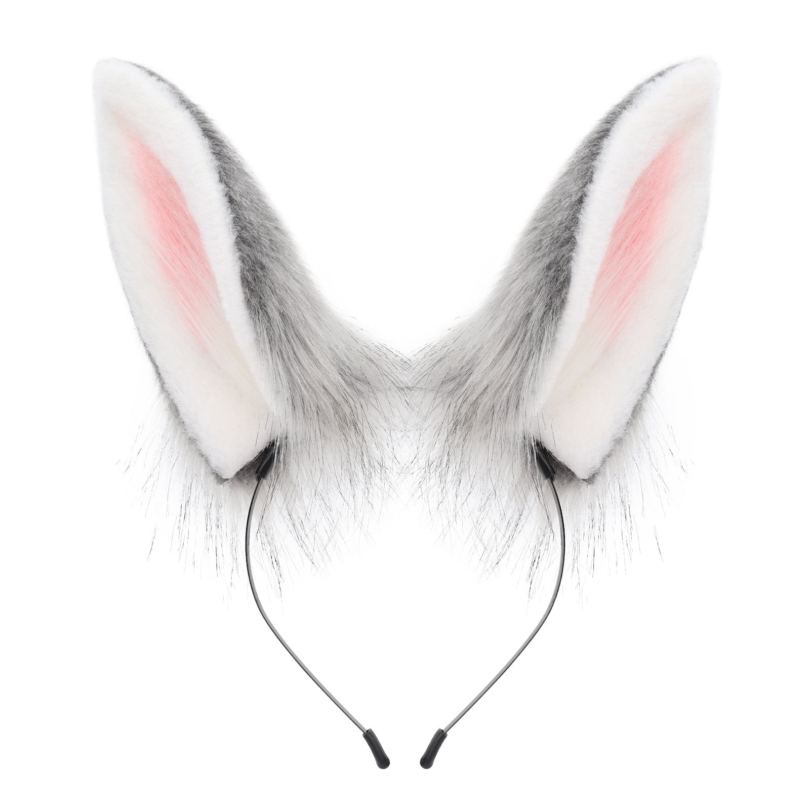 Cute Plush Rabbit Ears Hair Accessory for Anime Cosplay Costume, Realistic Animal Ears Headband Hairband