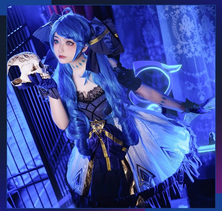 Nadol League of Legends cosplay costume, Gwynne doll cosplay, dark style Lolita