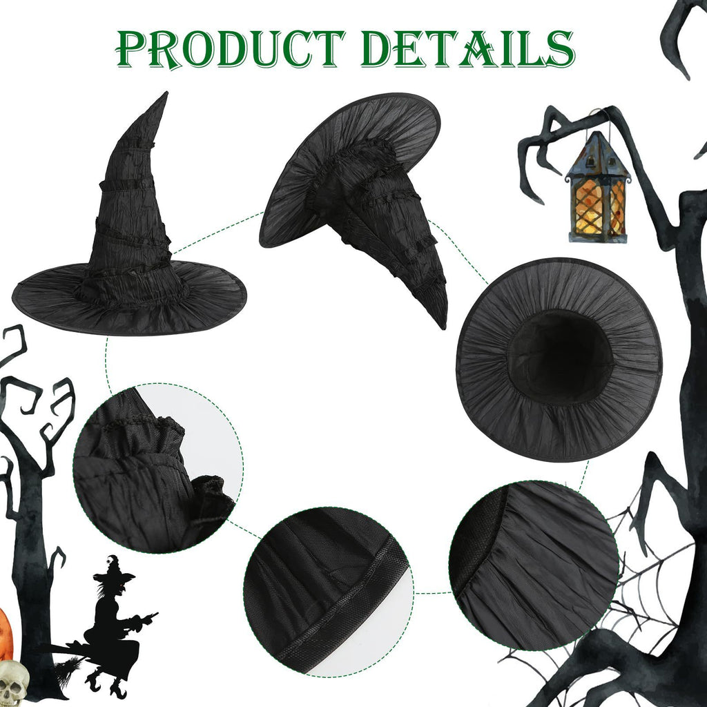Witch Three Piece Glove Hat Glasses Cosplay Dress Up