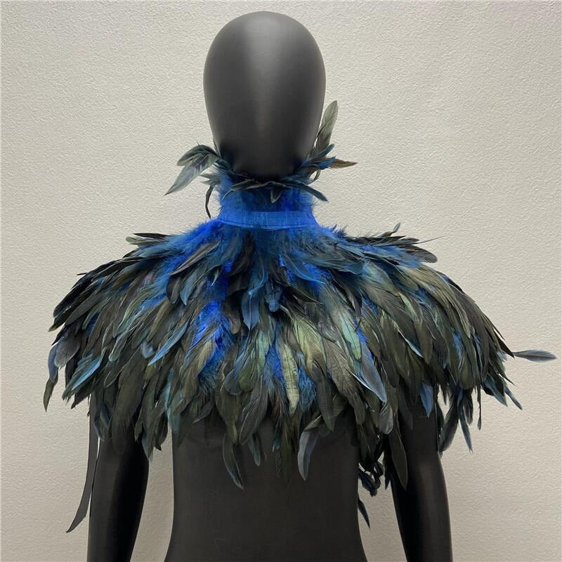 Feather cape scarf chicken feather fake collar makeup ball shawl