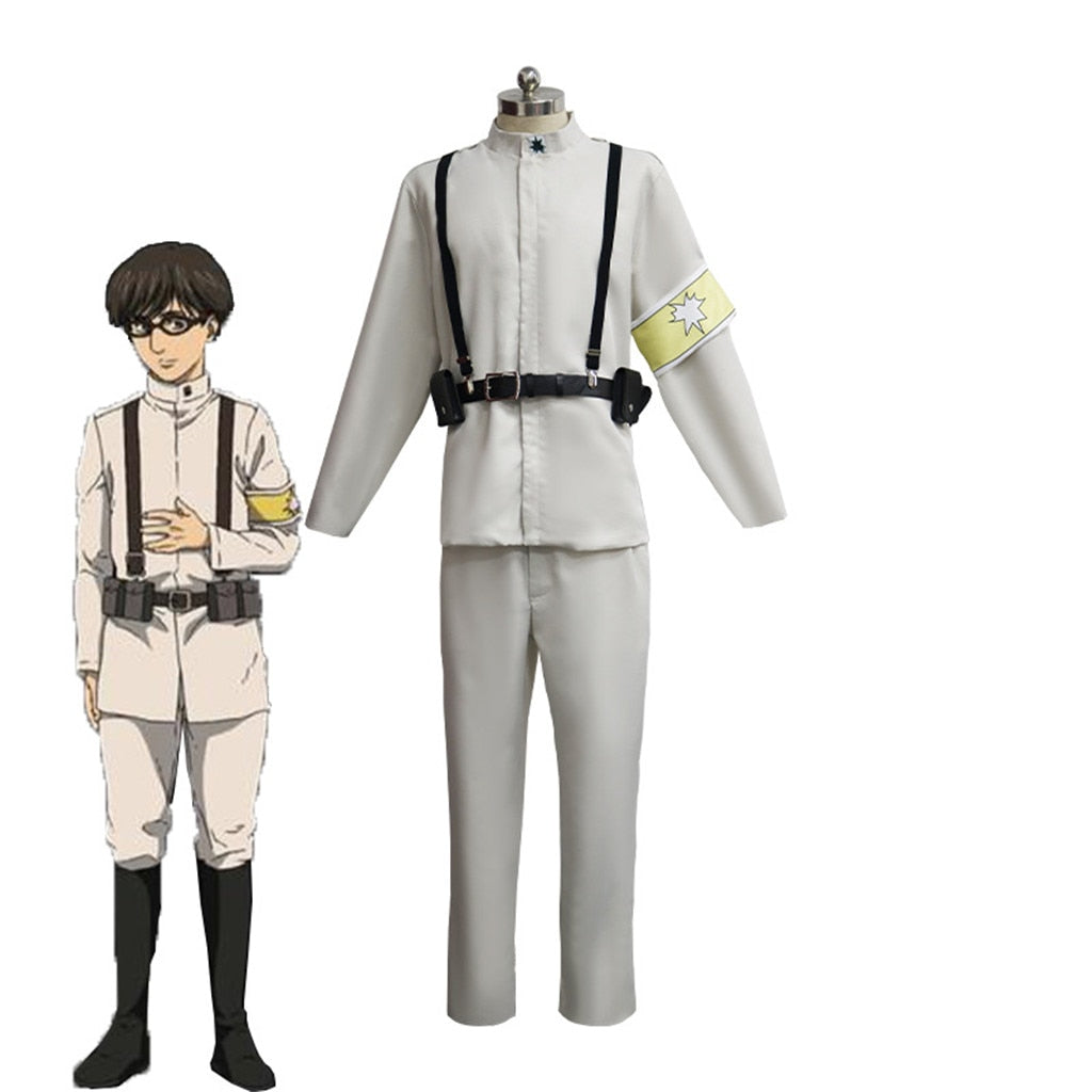 Attack on Titan Season 4 Cosplay Alternate Warrior Uniform Suit Pieck Cosplay Military White Coat AOT Eren Jaeger Hoodie