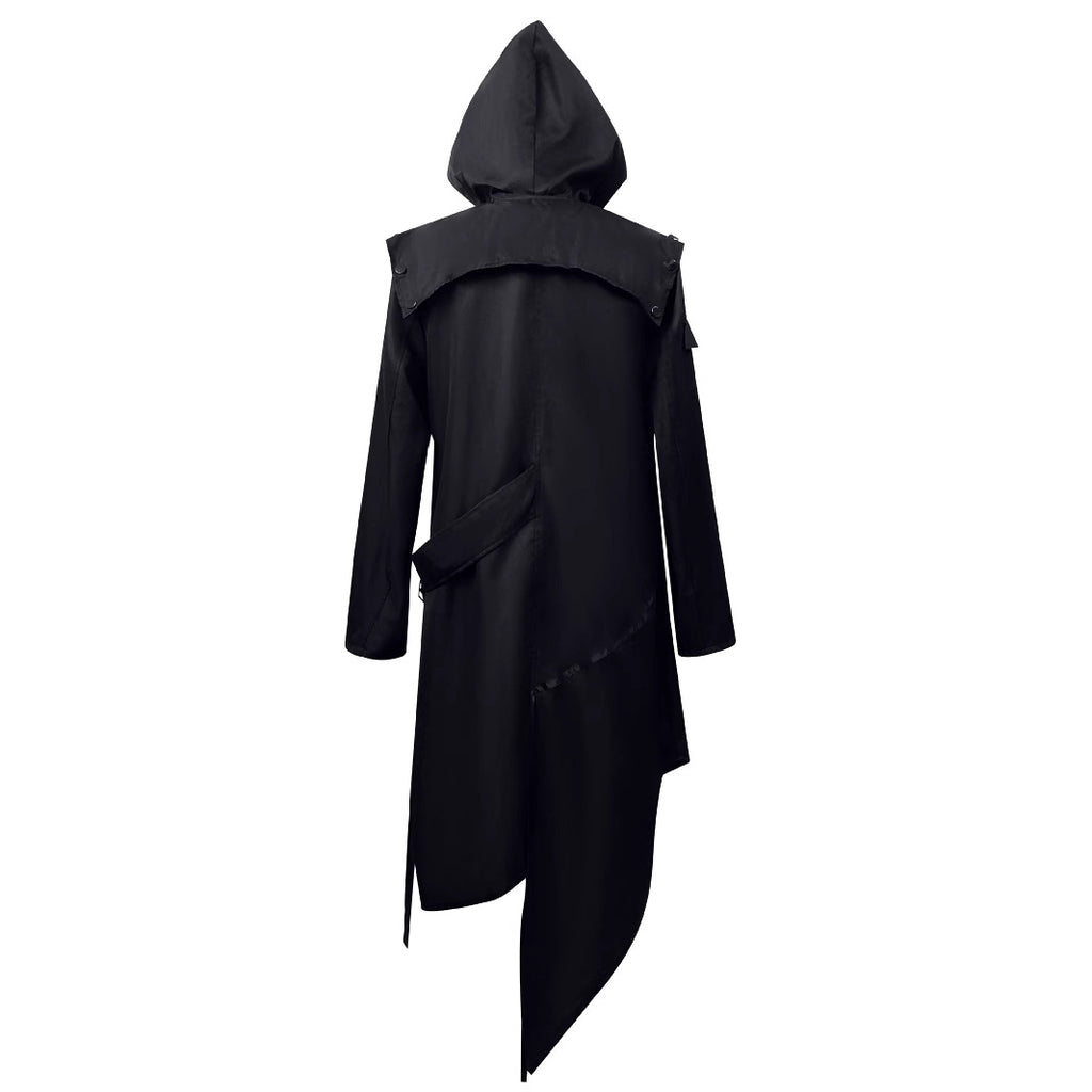 Punk Rock Gothic Medieval Halloween Hacker Cosplay Coat for Men