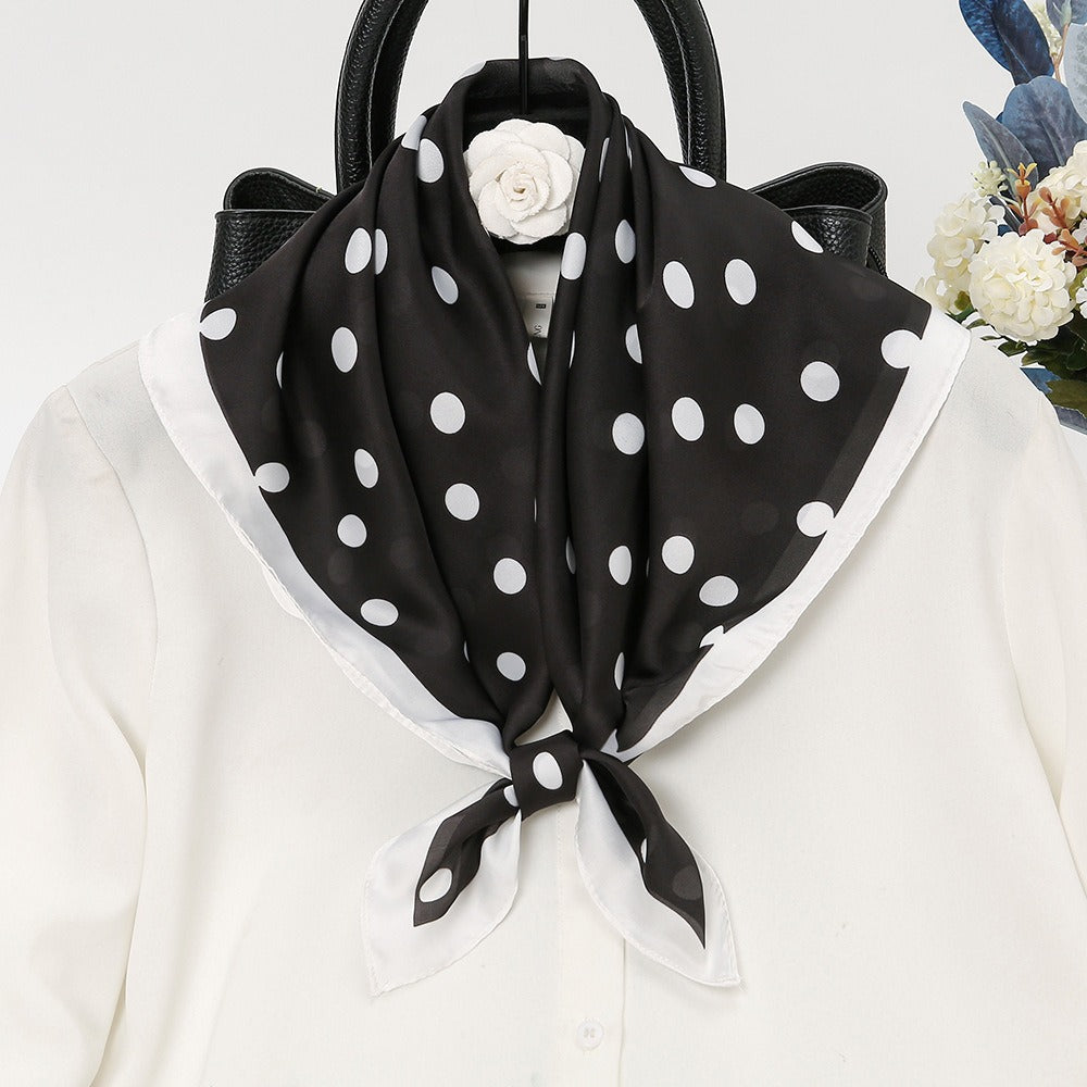 Scarf Women's Spring, Summer, and Autumn New Simulation Silk 70 Square Scarf Versatile Professional Decoration Scarf