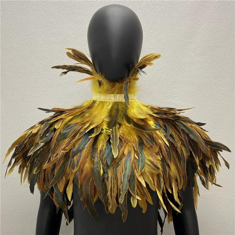 Feather cape scarf chicken feather fake collar makeup ball shawl