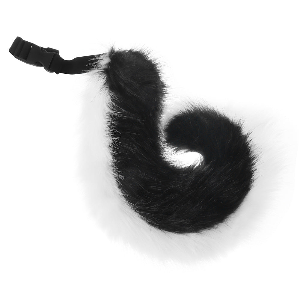 Handmade Plush Folded Ear Dog Headband Animal Ears Hair Accessory Cosplay Dog Ears Performance Tail Accessories