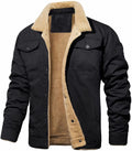 Men's jacket with plush cotton fabric, casual jacket, men's jacket