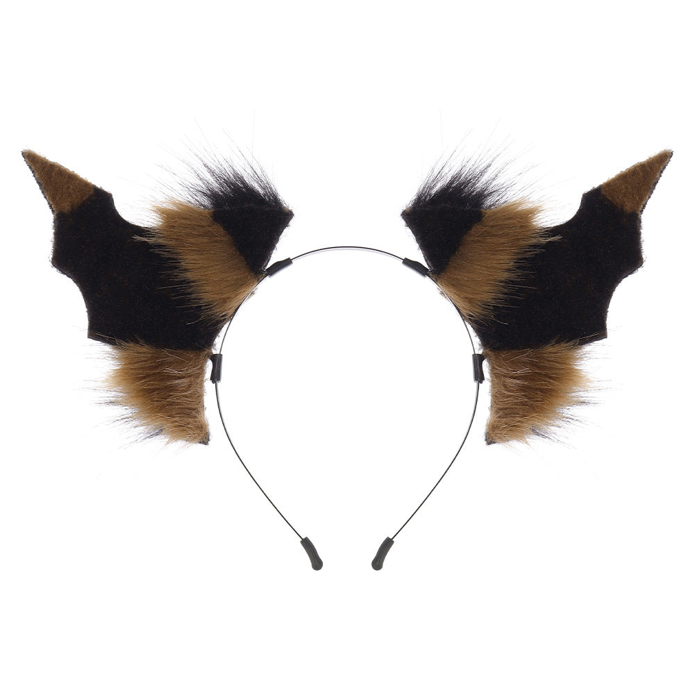 Halloween Dark Headwear, Cosplay Devil Horns, Bat Animal Ears, Multi-Color Hairband, Witch Costume Accessory
