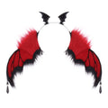 Dark Style Devil Bat Headband Halloween Convention Devil Horns Cosplay Bendable Animal Ears Performance Prop