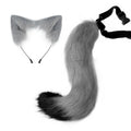 Halloween Cosplay Fake Fox Fur Tail Costume Accessory Animal Tail Cat Ear Headband Hairband Drop Shipping
