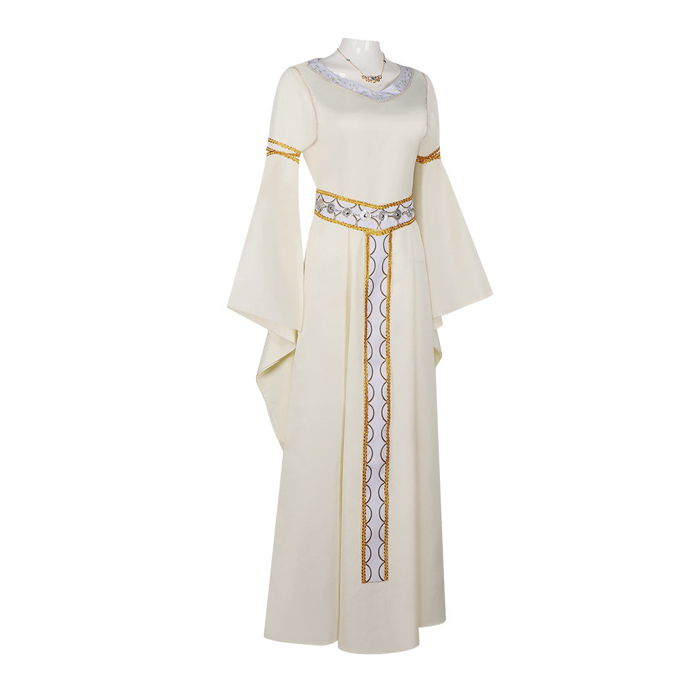 Lord of the Rings Cosplay Costume The Two Towers Eowyn Medieval Gown Dress Cosplay Stage Costume