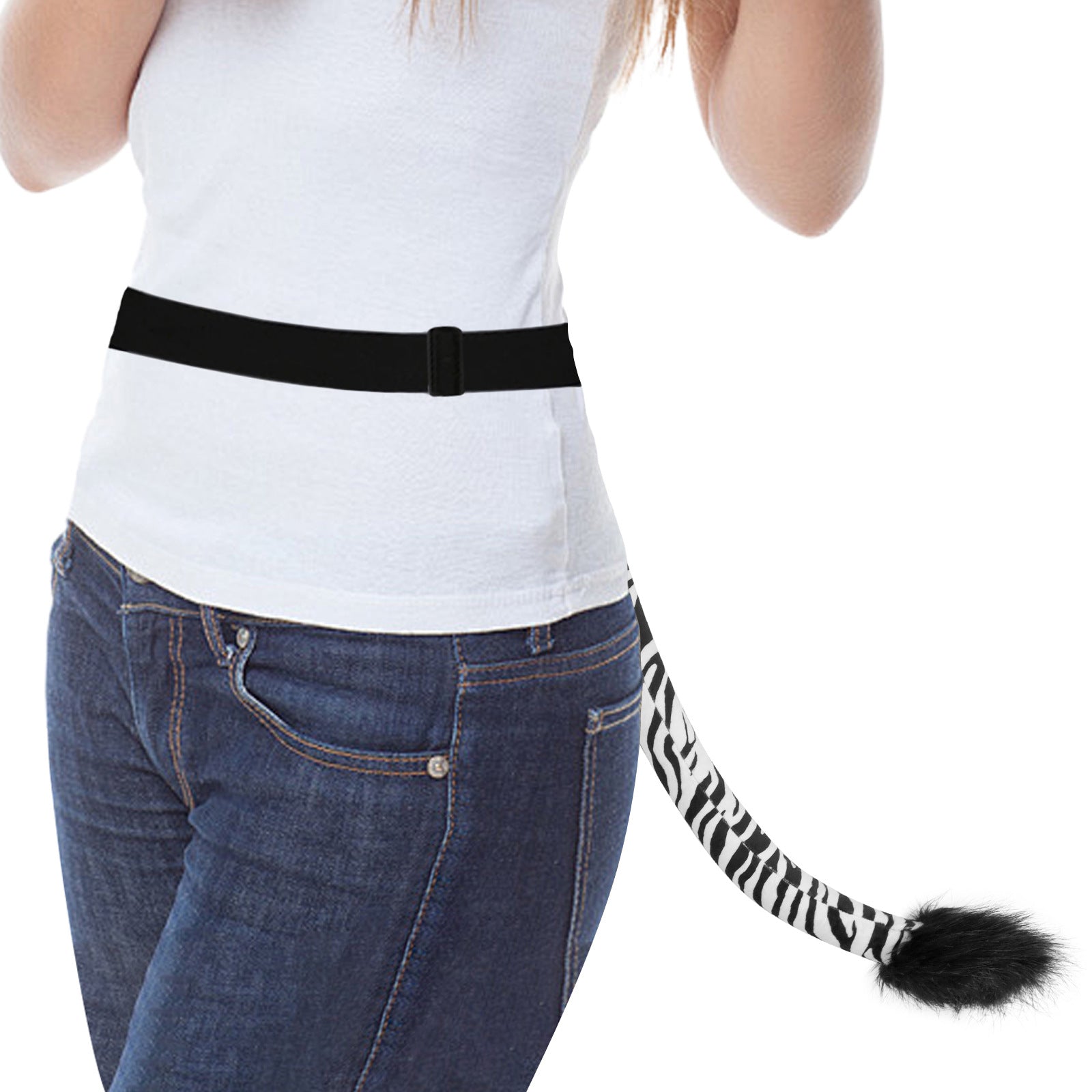 Halloween Costume Party Animal Tail Accessory - Lion, Zebra, Tiger, Giraffe Cosplay Animal Tail Prop