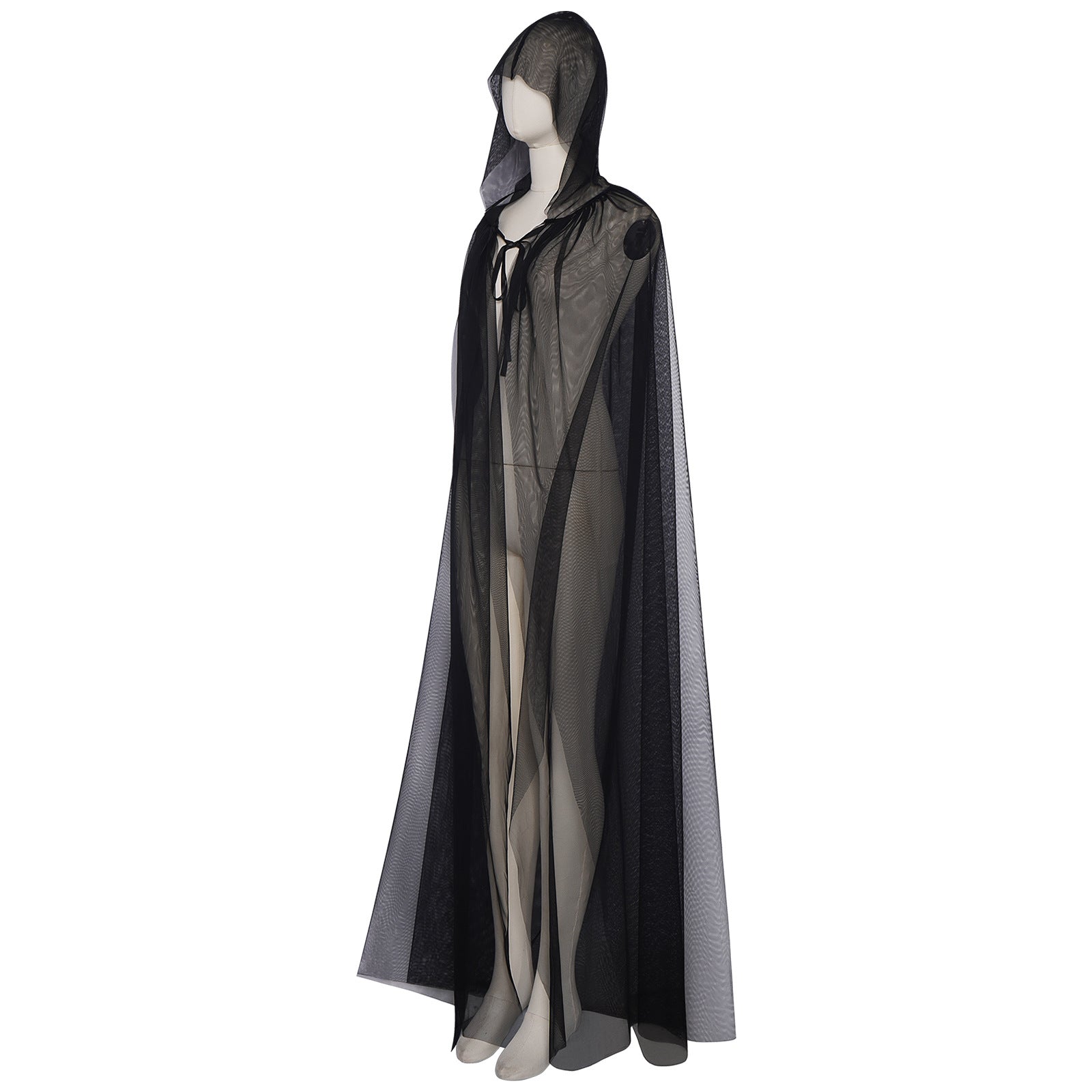 Hooded Dark Witch Cloak Cosplay Costume Halloween Long Cape Cosplay Anime Stage Costume