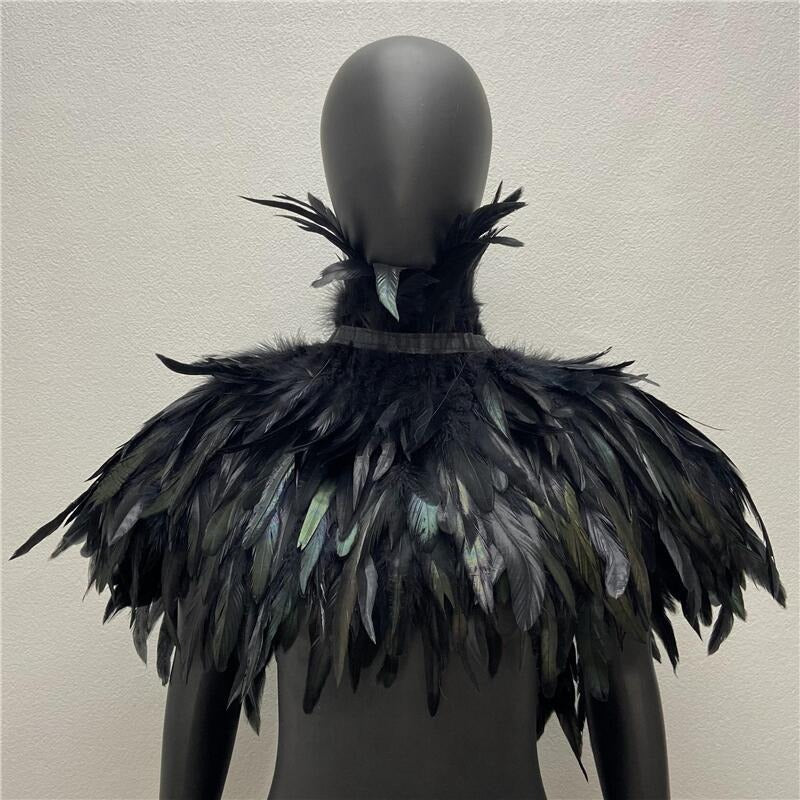 Feather cape scarf chicken feather fake collar makeup ball shawl