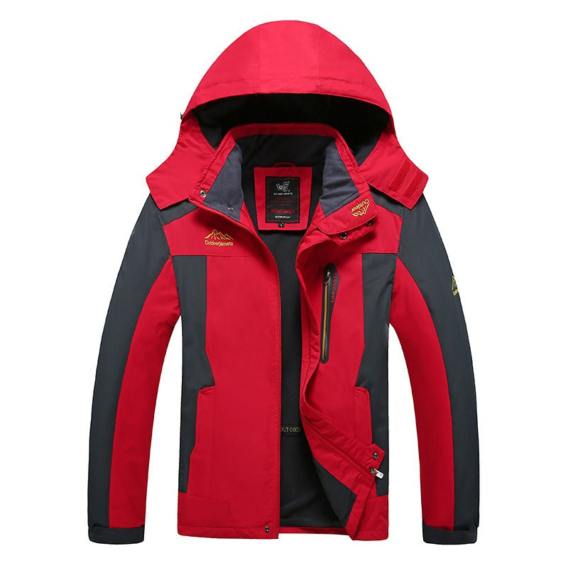 Hot selling autumn and winter oversized men's plush and thick assault jackets for outdoor sports, warmth, and mountaineering